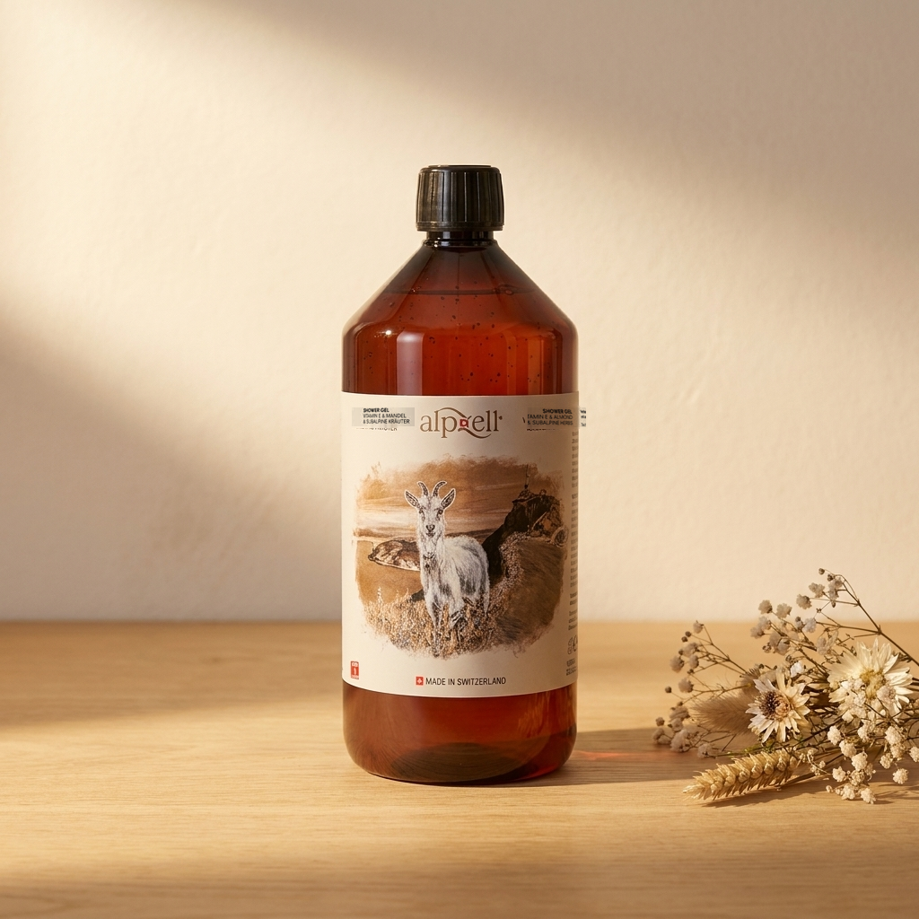 Alpzell Nachfüllpack Duschgel (1000 ml) LAST CHANCE – Schweizer Pflege aus dem Appenzell, Detailansicht