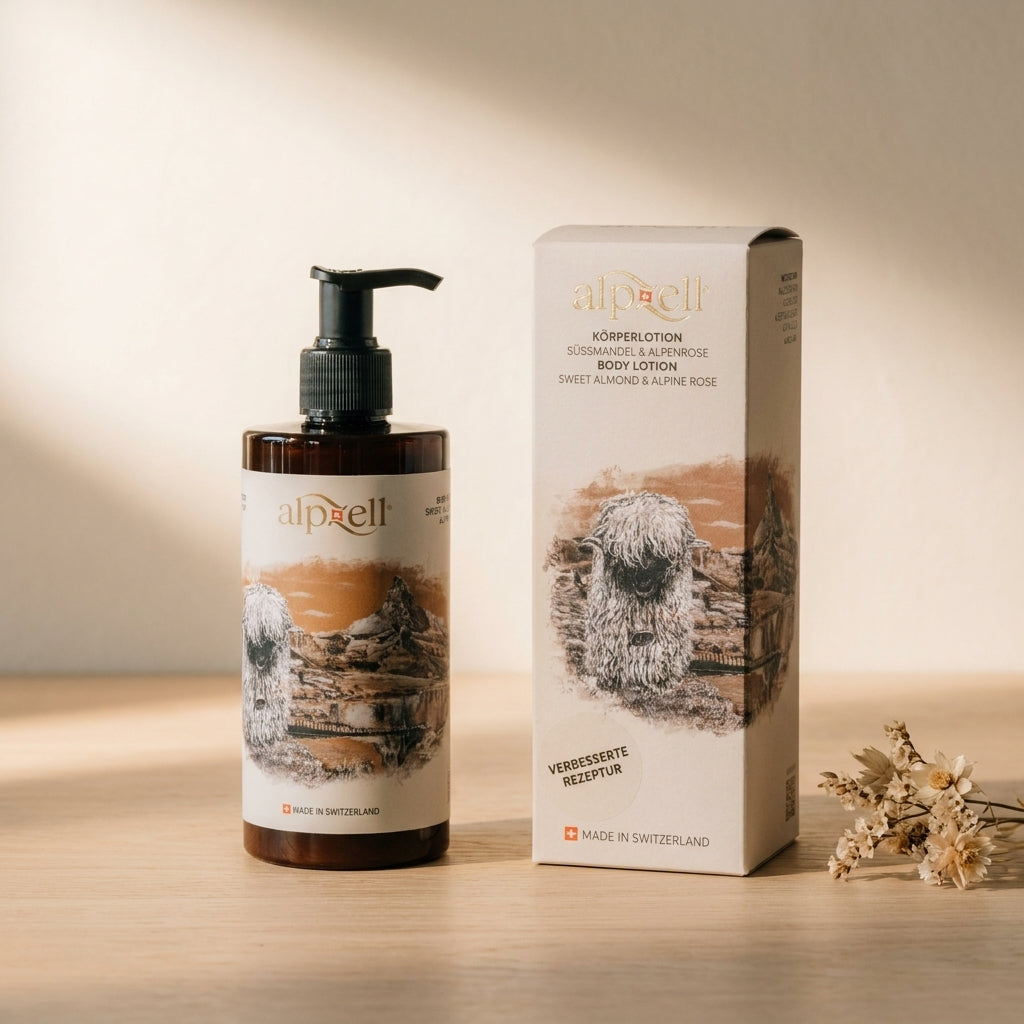 Alpzell Bodylotion (300 ml) – Schweizer Pflege aus dem Appenzell, Detailansicht