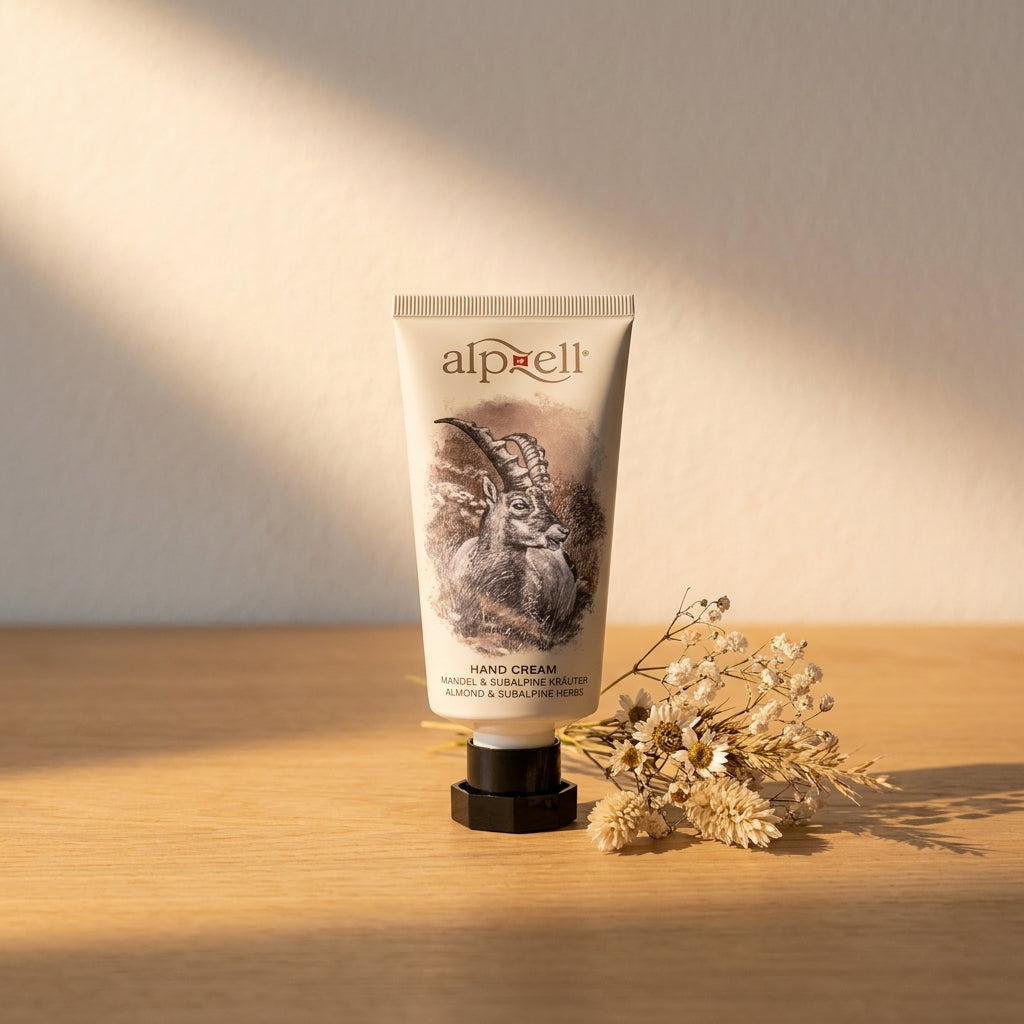 Alpzell Handcreme (30 ml) – Schweizer Pflege aus dem Appenzell, Detailansicht