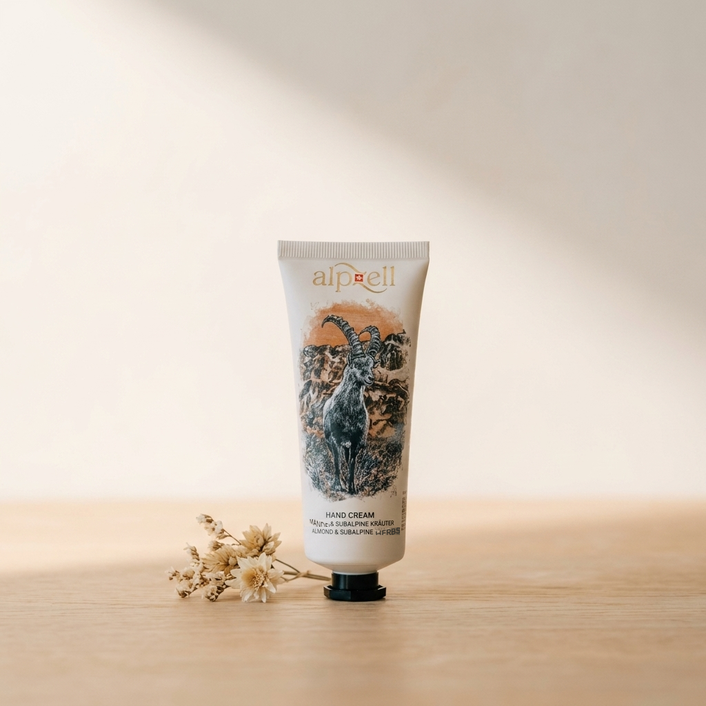 Alpzell Handcreme (75 ml) – Schweizer Pflege aus dem Appenzell, Detailansicht