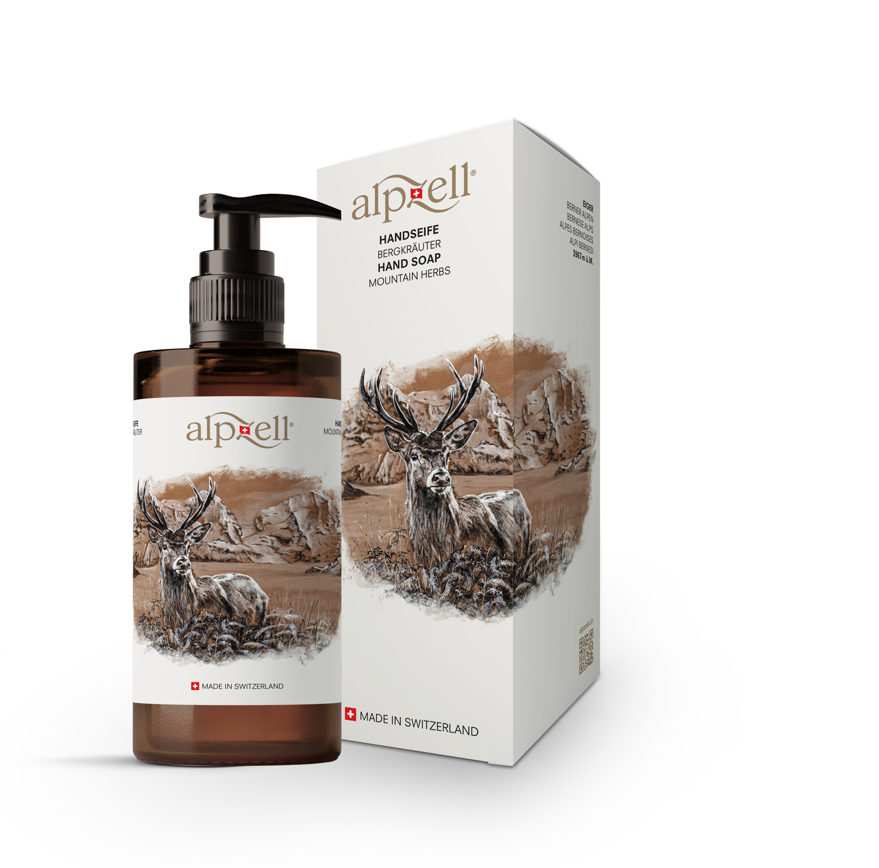 Alpzell Handseife (300 ml) – Schweizer Pflege aus dem Appenzell